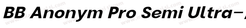 BB Anonym Pro Semi Ultra字体转换